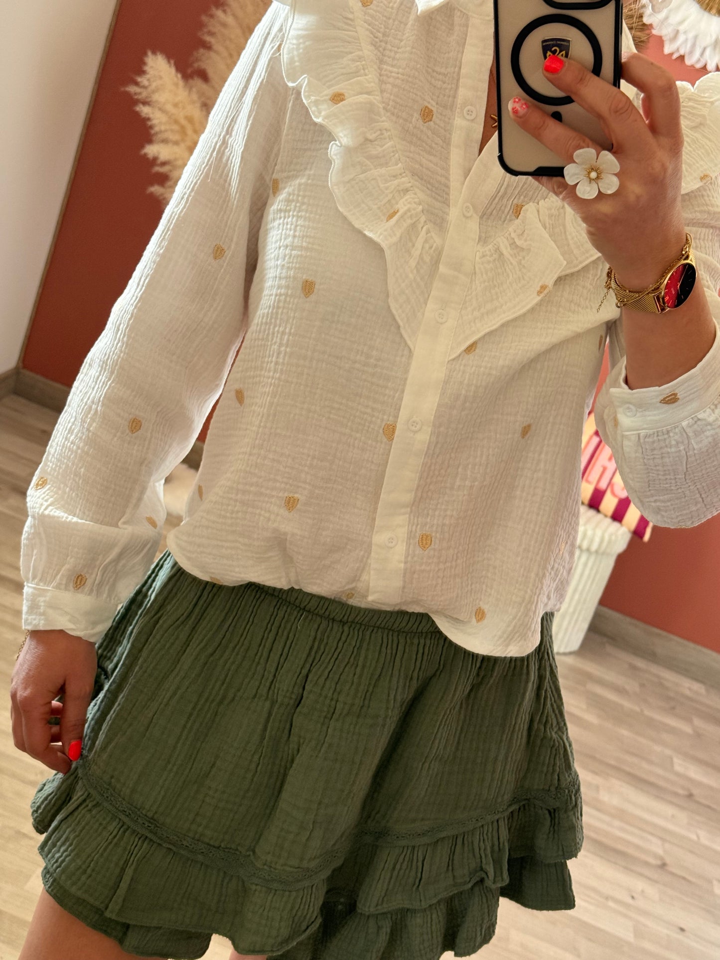 Chemise cœur 🤍💛