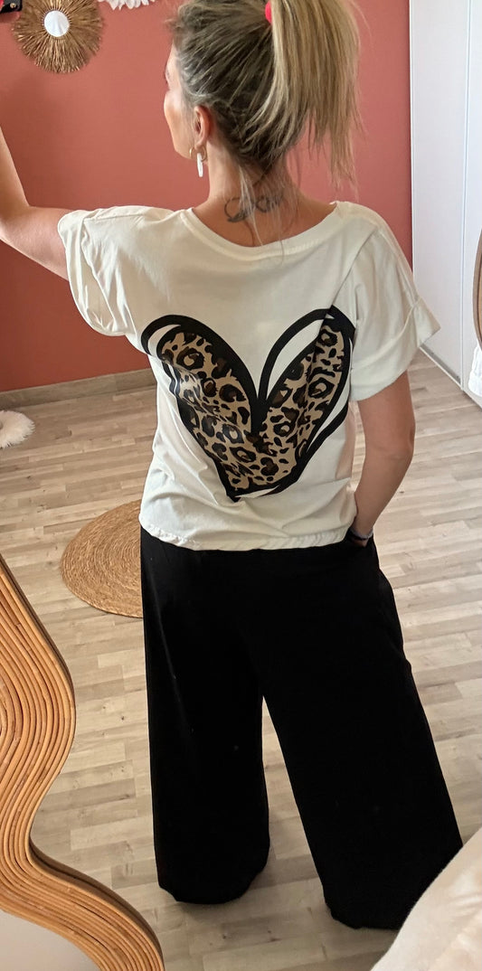 Tee shirt cœur leo