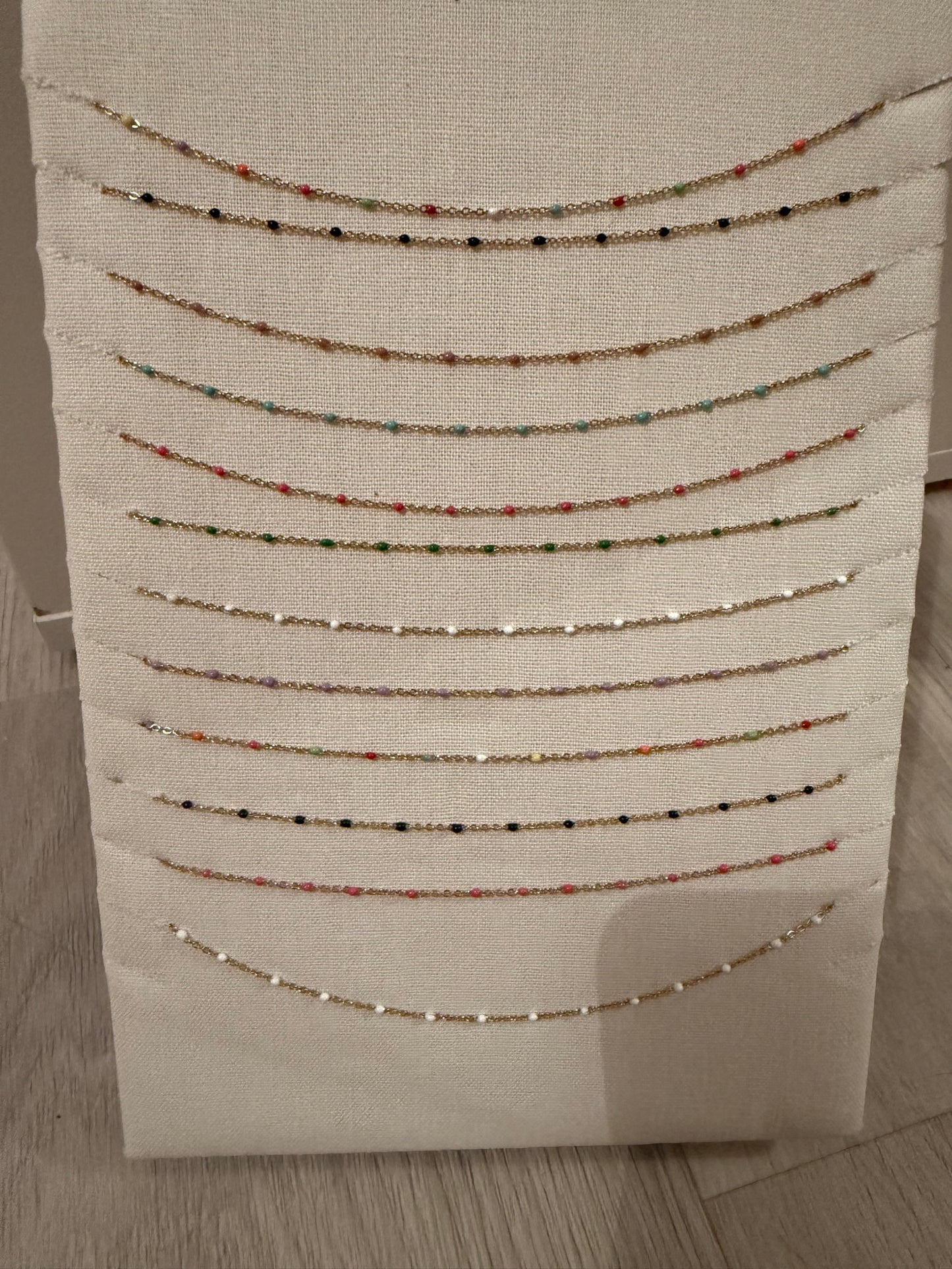 🌈 Collier perles fines colorées