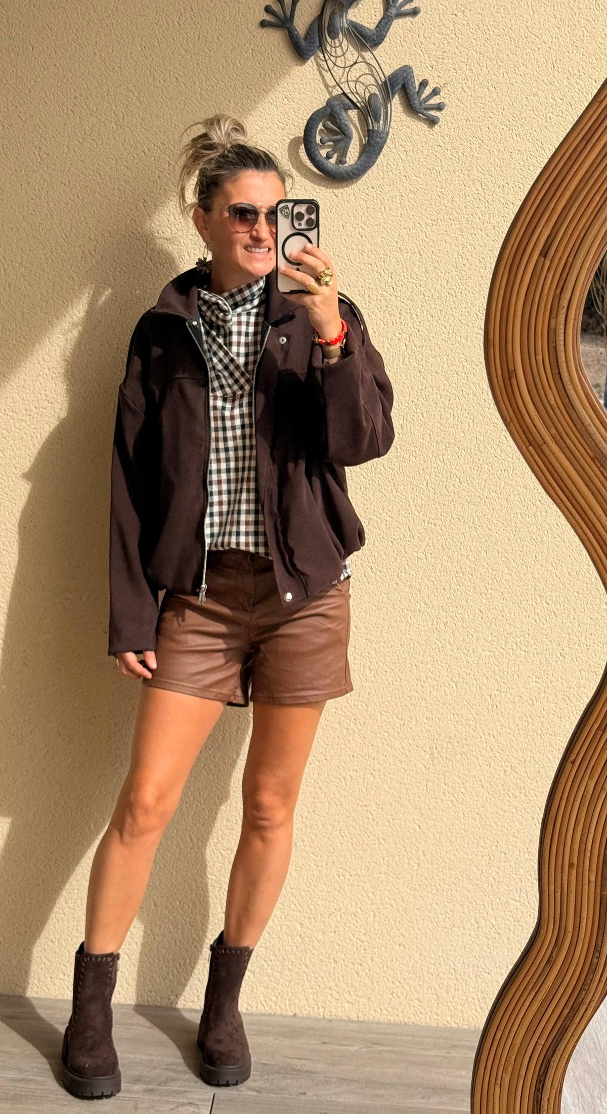 Blouse à carreaux Momo