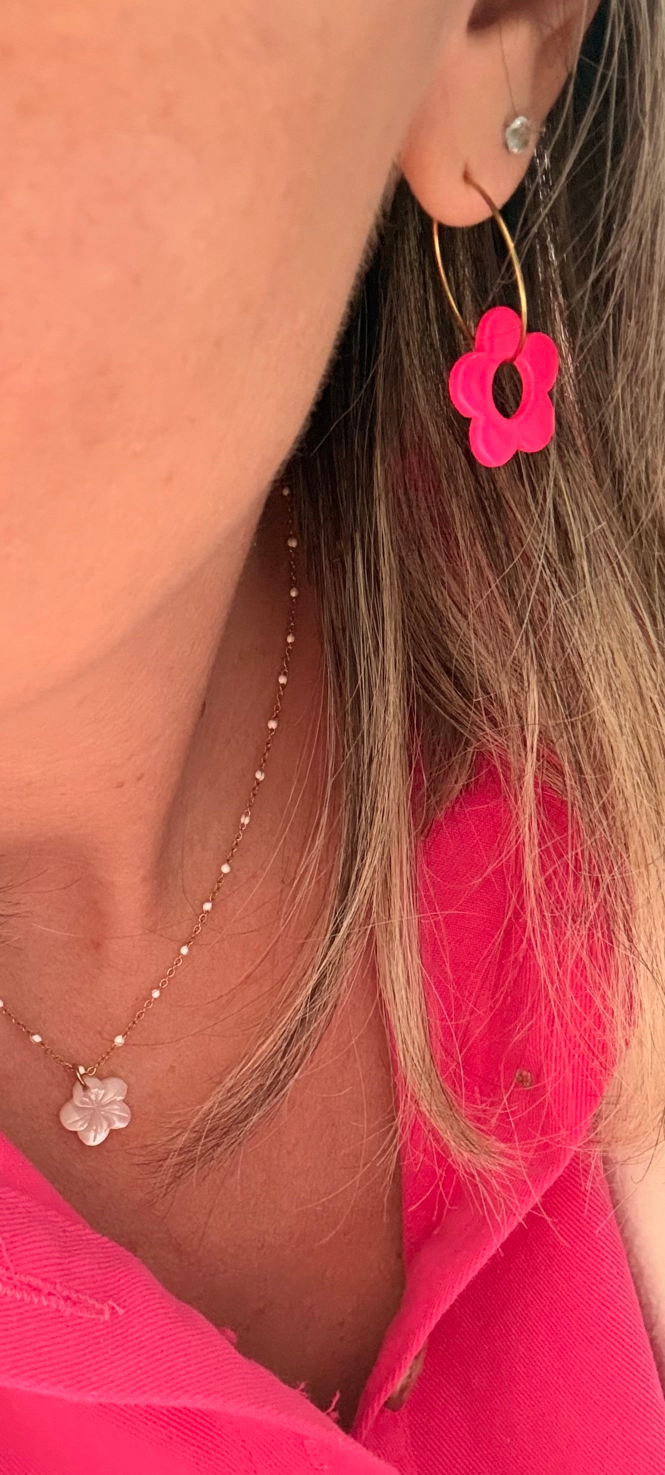 Boucle d’oreille forme fleur