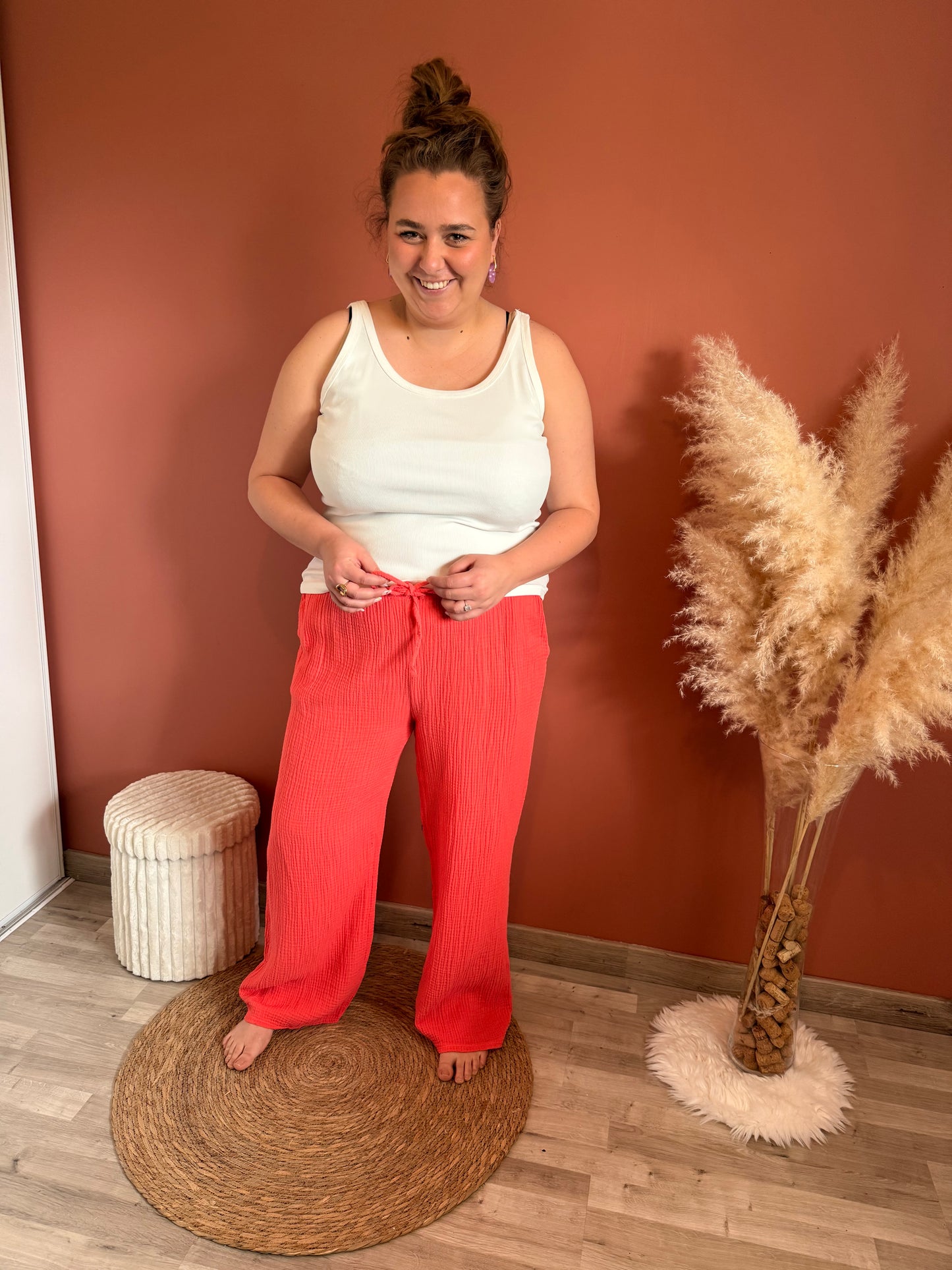 Pantalon Hugo en gaz de coton