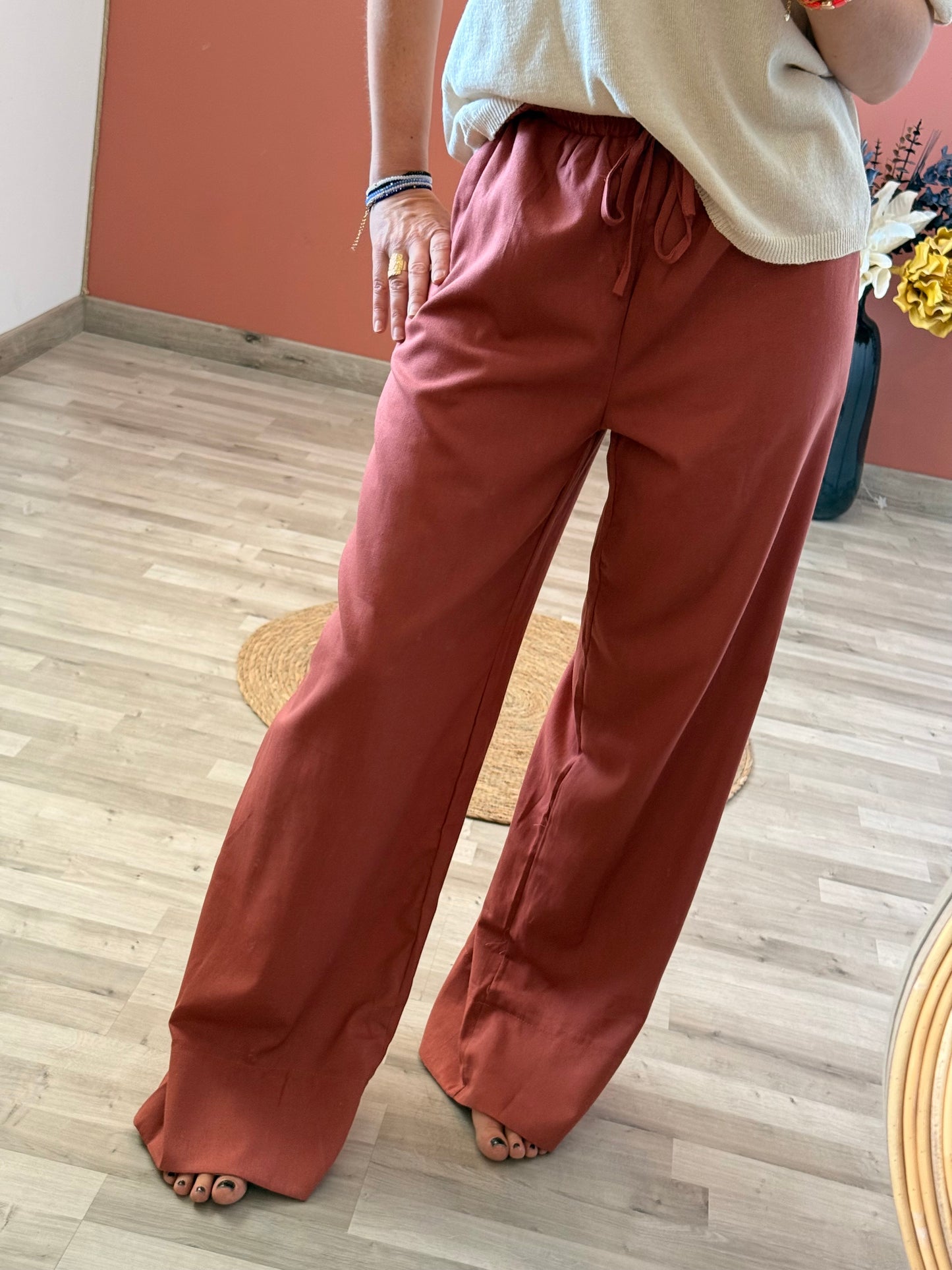 Pantalon lin Mathias