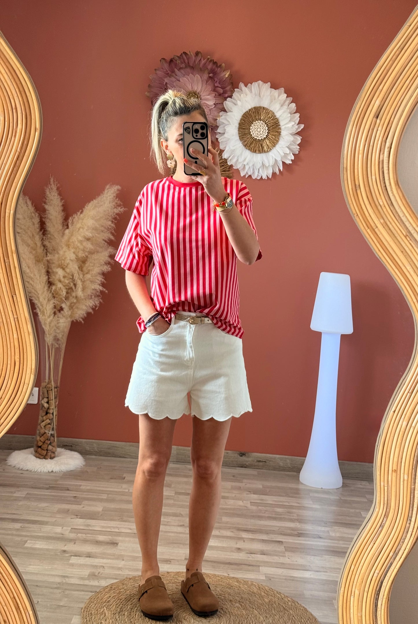 Tee shirt oversize cœur au dos