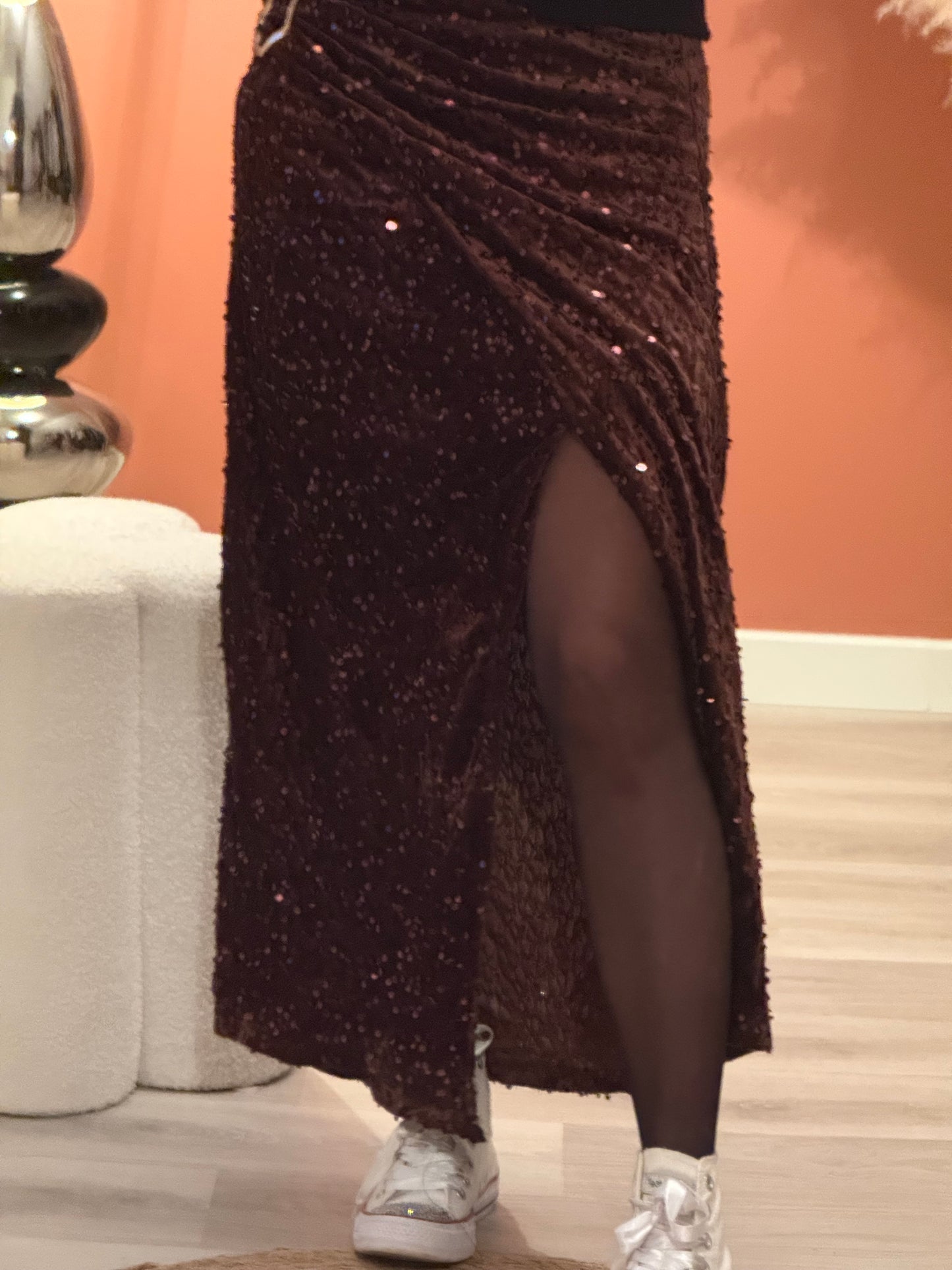 Jupe longue strass Liane 🤎