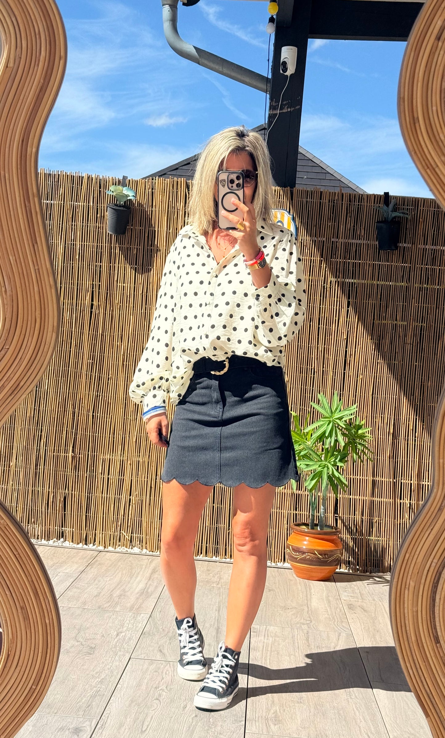 Chemise à pois Pulpeuse