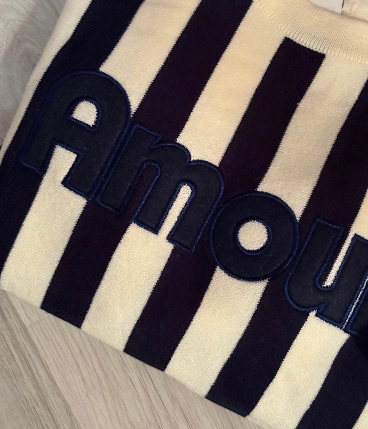 Pull à rayures AMOUR 🤎💙