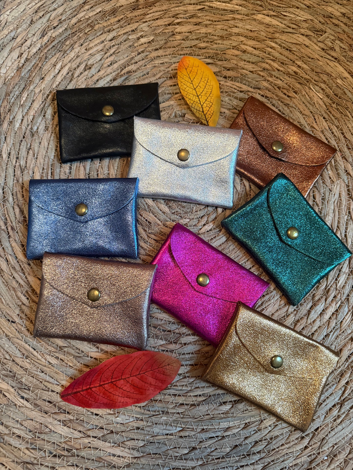 Porte monnaie en cuir