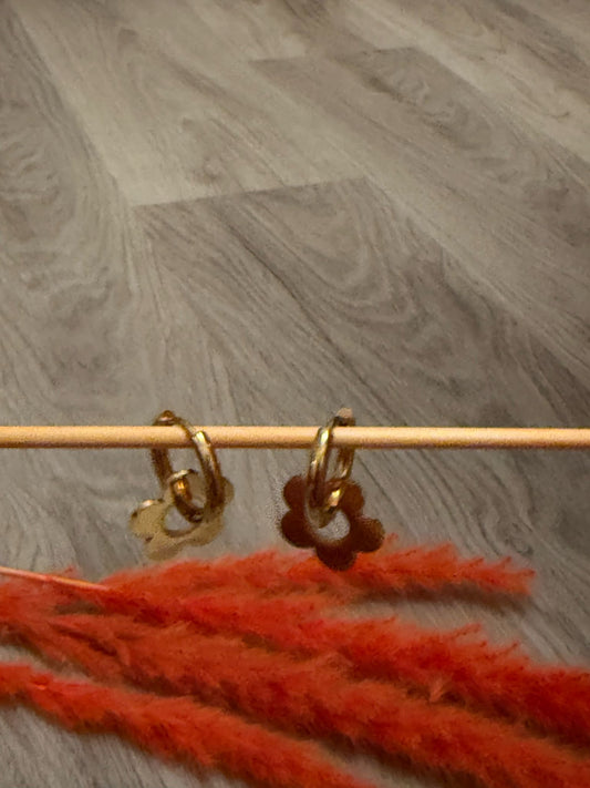 Boucle d'oreille fleur